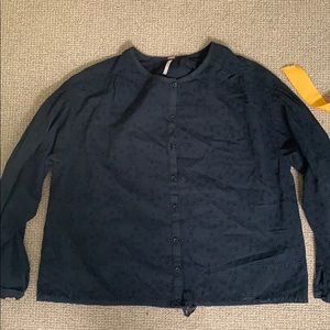 FREE PEOPLE BLACK BLOUSE